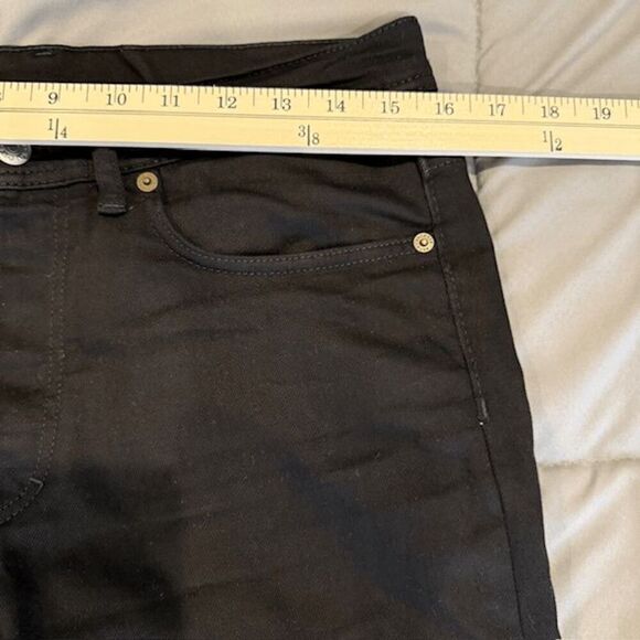 ACNE Studios River Stay Black Men's Cropped Black Stretch Jeans Size 31 - Picture 10 of 13